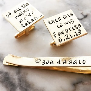 Groom Gift from Bride Personalized Cufflinks Unique