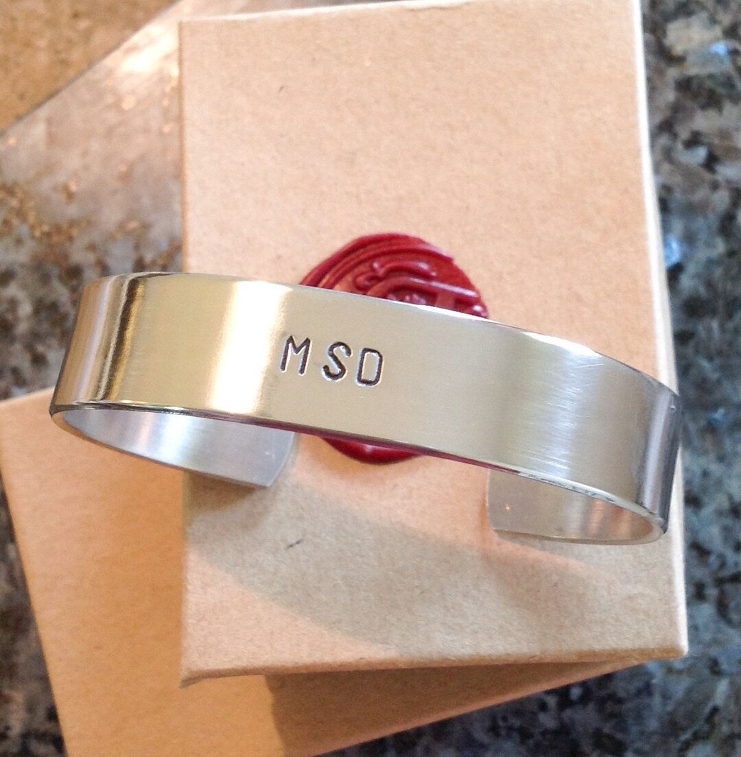 Stamped Metal Bracelet Custom Hand Stamped Bracelet Etsy