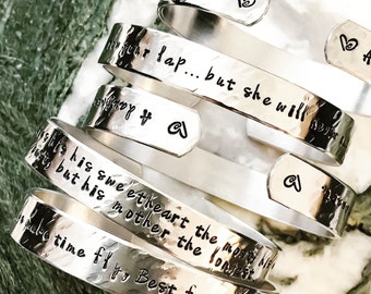 Hand Stamped Bracelet - Custom Hand Stamped Bracelet - Personalized Bracelet Cuff - Your Name, Quote - Personalized Stamped Bracelet