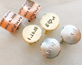 Will You Be My Groomsman Personalized Cuff Links - Wedding Father of Groom Bride Cufflinks - Gold Silver Copper,Monogram,Men Style Gift suit