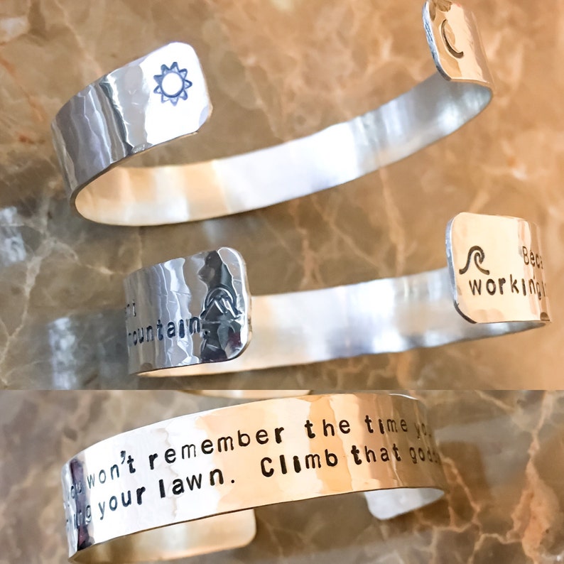 Inspirational Jewelry Inspirational Bracelet Custom Stamped - Etsy