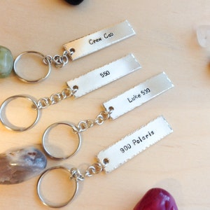 Custom Keychain - Hand Stamped Keychain - Personalized Stamped Keychain - Your Name, Quote