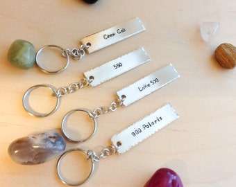 Custom Keychain - Hand Stamped Keychain - Personalized Stamped Keychain - Your Name, Quote