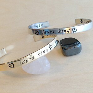 Mourn Grief Personalized Bracelet Cuff - Custom Hand Stamped Bracelet - Hand Stamped Bracelet - Your Name, Quote -  Stamped metal