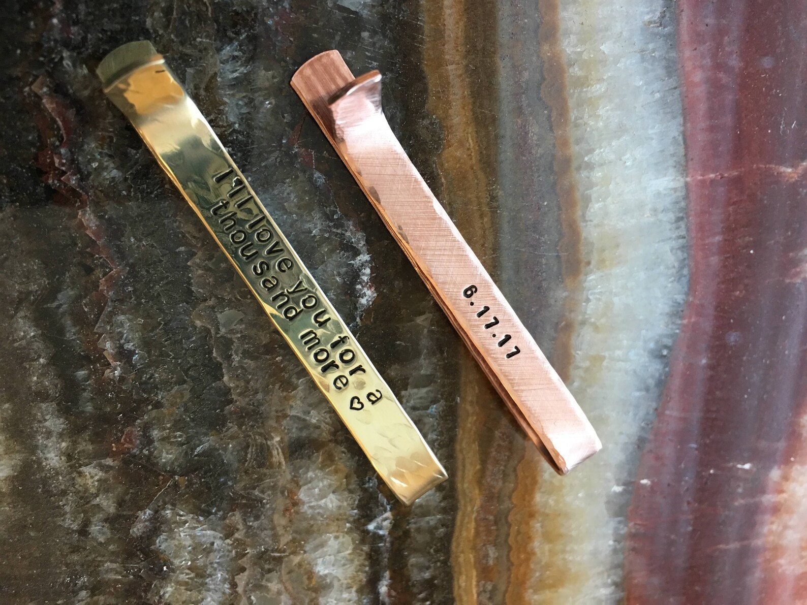 personalised tie bars
