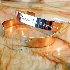 Name Stamped Metal Bracelet - Custom Hand Stamped Bracelet - Personalized Bracelet Cuff - Personalized Stamped Bracelet