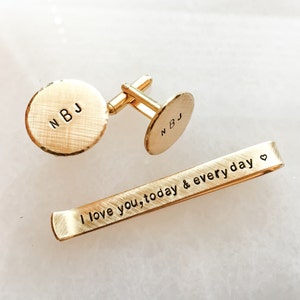 Personalized Cuff Links - Wedding Groom Custom Cuff links - Gold Silver Copper - Monogram, Men With Style Groomsmen Gift Father of Groom