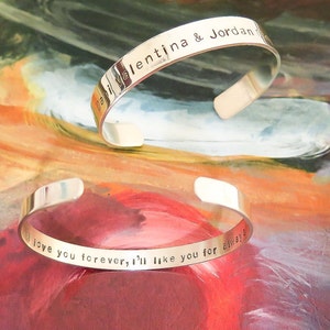 Birthday Gift  Bracelet - Custom Hand Stamped Bracelet - Personalized Bracelet Cuff - Your Name