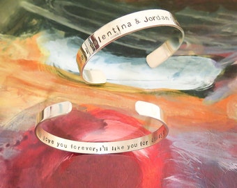 Birthday Gift  Bracelet - Custom Hand Stamped Bracelet - Personalized Bracelet Cuff - Your Name