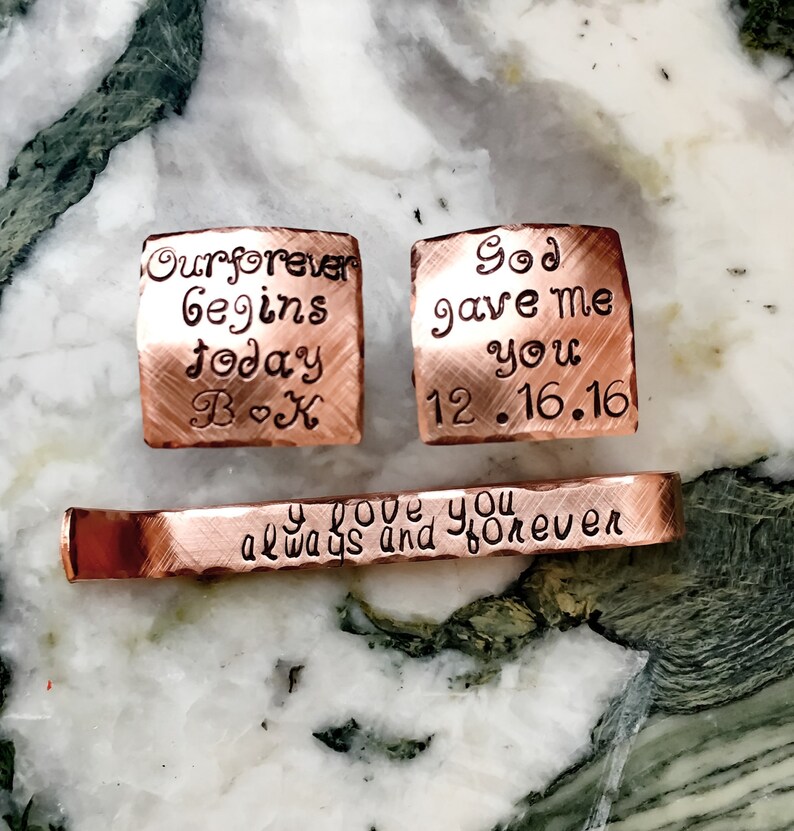 Custom Message Cuff Links Poem Wedding Gift Him Grandpa Personalized Cufflinks -Square or Round Stamped Metal Lyric Story Book Quote