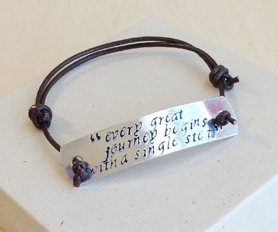 Stamped Metal Bracelet ID Bracelet -Personalized Bracelet Your Name,  Favorite Quote Personalized Stamped Bracelet