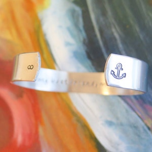 Message Bracelet - Custom Bracelet - Personalized Bracelet Cuff - Custom Hand Stamped - Your Name, Quote - Personalized Stamped Bracelet