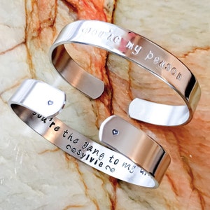 You’re My Person, Custom Hand Stamped Bracelet, Personalized Bracelet - Custom Stamped - Your Quote, Heart, moon, wave, star