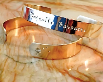 Teacher Appreciation Gift Thank you - Custom Cuff Bracelet - Personalized Bracelet Cuff - Your Name, Quote - Personalized Stamped Bracelet