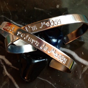 Custom Hand Stamped Bracelet - Stamped Metal Bracelet - Personalized Bracelet Cuff - Your Name, Quote - Custom Stamped Bracelet