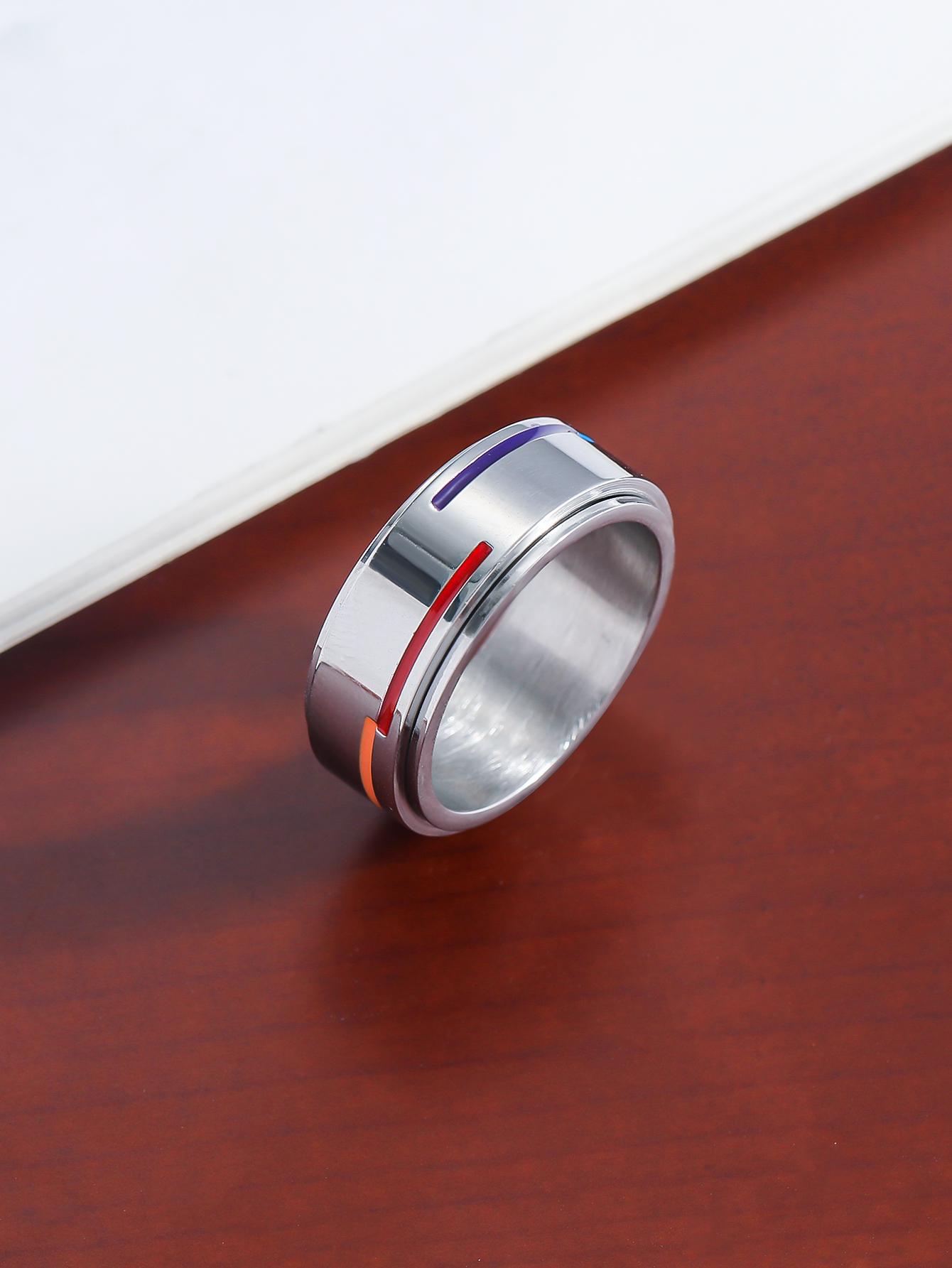 King Ring 8mm ウルトラポリッシュスピナーリング プレミアムシャイニーフラットステンレススチールフィジェットリング 男女兼用 アメリカでデザイン 非