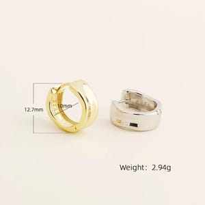 Chunky Sterling Silver Hoop Earrings: Thick 925 Silver Hoops, Everyday Statement Hoops, Silver Earrings, Gold Hoops, Silver Huggies