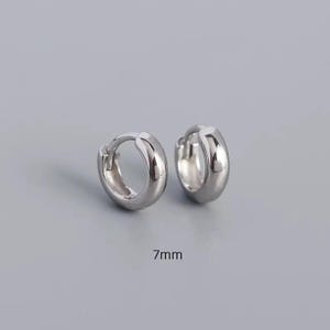 S925 Sterling Silver Mini Hoop Earrings | Gold & Silver Tiny Huggie Hoops|Silver hoops | Lightweight Everyday Earrings | 5mm 6mm 7mm 8mm 9mm