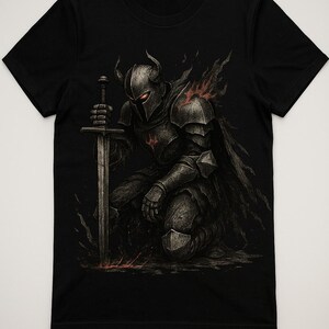 Courageous Knight Graphic Tee, Fantasy T-Shirt, Unisex Heavy Cotton Shirt, Casual Wear, Gift for Gamers, Cool Graphic Tee