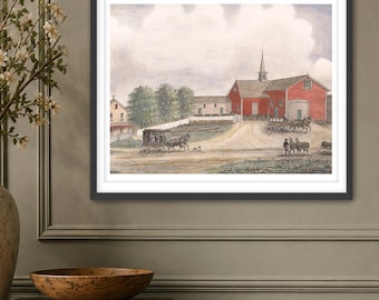 Phillip Thierolf Fountainville PA Watercolor Print | Historic Bucks County Wall Art | Museum Quality