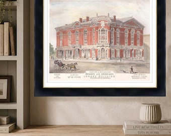 Lenape Building Doylestown PA Watercolor Print | Historic Bucks County Wall Art | Museum Quality