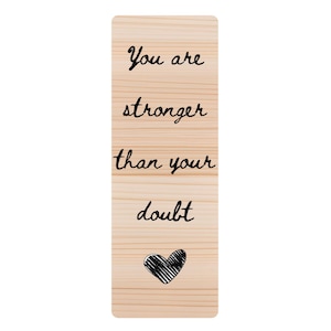 Yoga Mat, Inspirational Quote Design, Exercise Mat, Fitness Gift, Non-Slip Mat, Workout Gear, Rubber Mat, &quot;You are stronger than your doubt&quot;