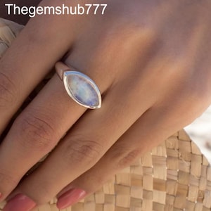 Moonstone Ring ~ Sterling Silver 925 ~ Handmade ~ Gemstone ~ Statement ~ Everyday ~ Hippie ~Bohemian~June Birthstone