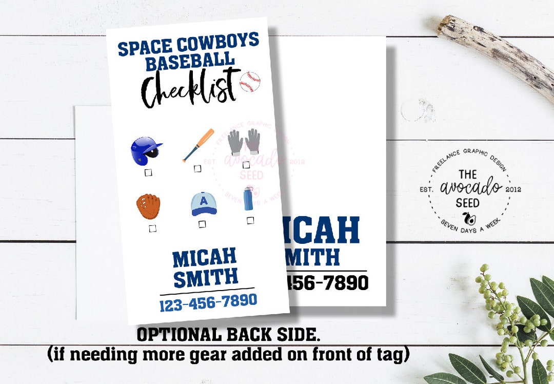 Hockey Gear Checklist Any Team Colors Can Add Logo Etsy