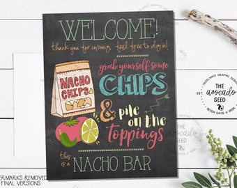 Tableau Nacho Bar Sign - Impression DIY - TÉLÉCHARGEMENT INSTANTANÉ - 3 Tailles