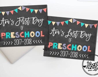 Back to School Printables for First Day of School and Last Day of School - DIY Printing