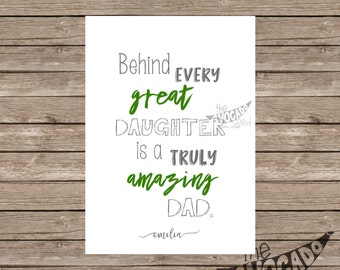 Dad Quote Printable - Perfect Gift - DIY Printing