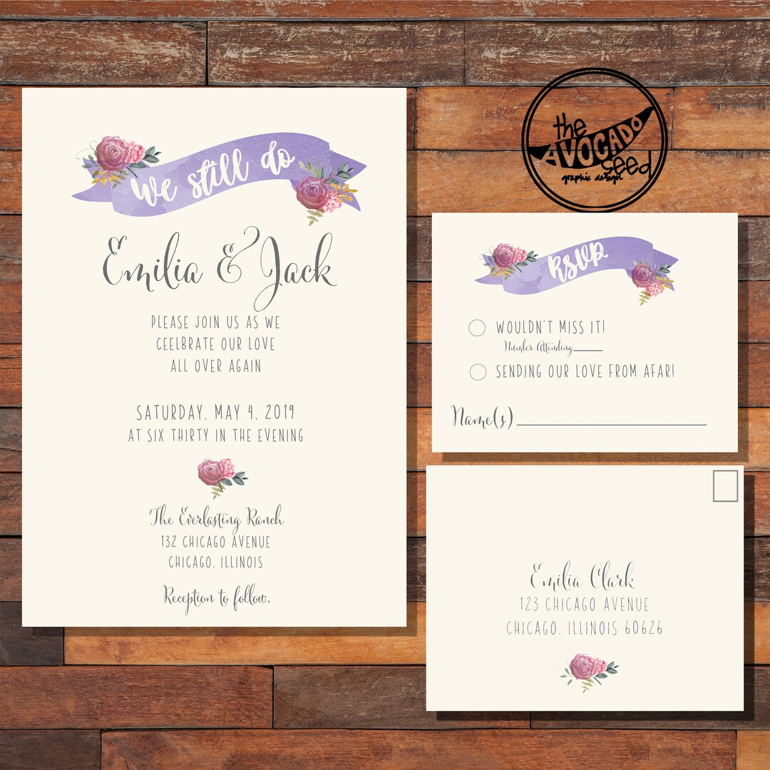 We Still Do - Vow Renewing Invitation (can Be Changed to Any Event ...