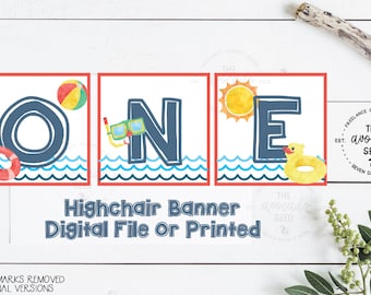 Splish Splash ONE Highchair Banner - Printed Version