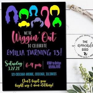 Girls Night - Wiggin&#39; Out - Wig and Glow - Prints or Digital File