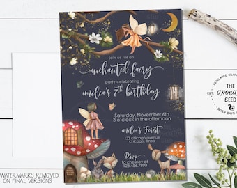 Moody Garden Fairy Birthday - DIY Druck (ich designe, du druckst) oder Professioneller Druck via Convo.