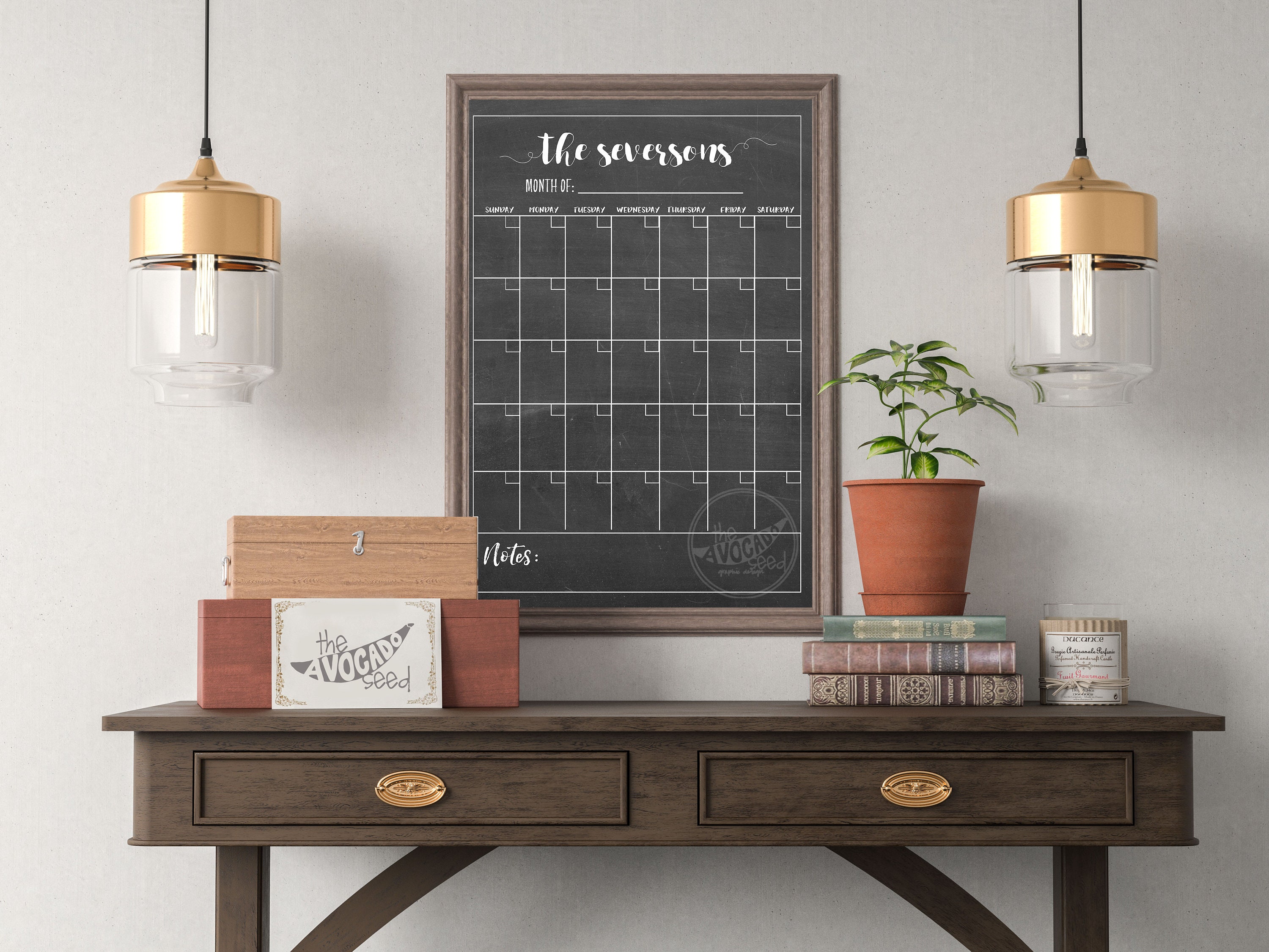 Reusable Dry Erase Family Wall Calendar DIY Printing Only Etsy UK