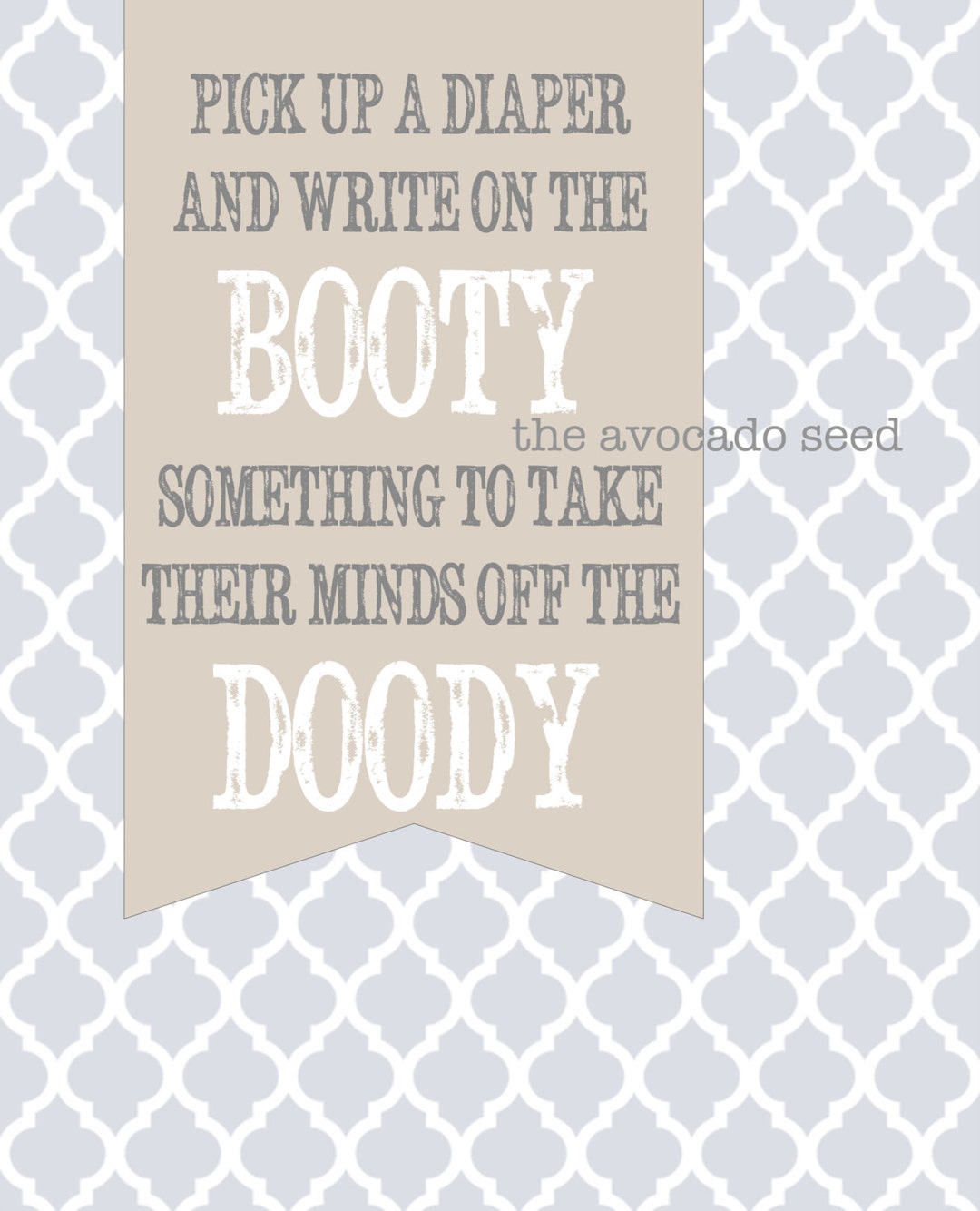 Modern Baby Shower Diaper Message Etsy