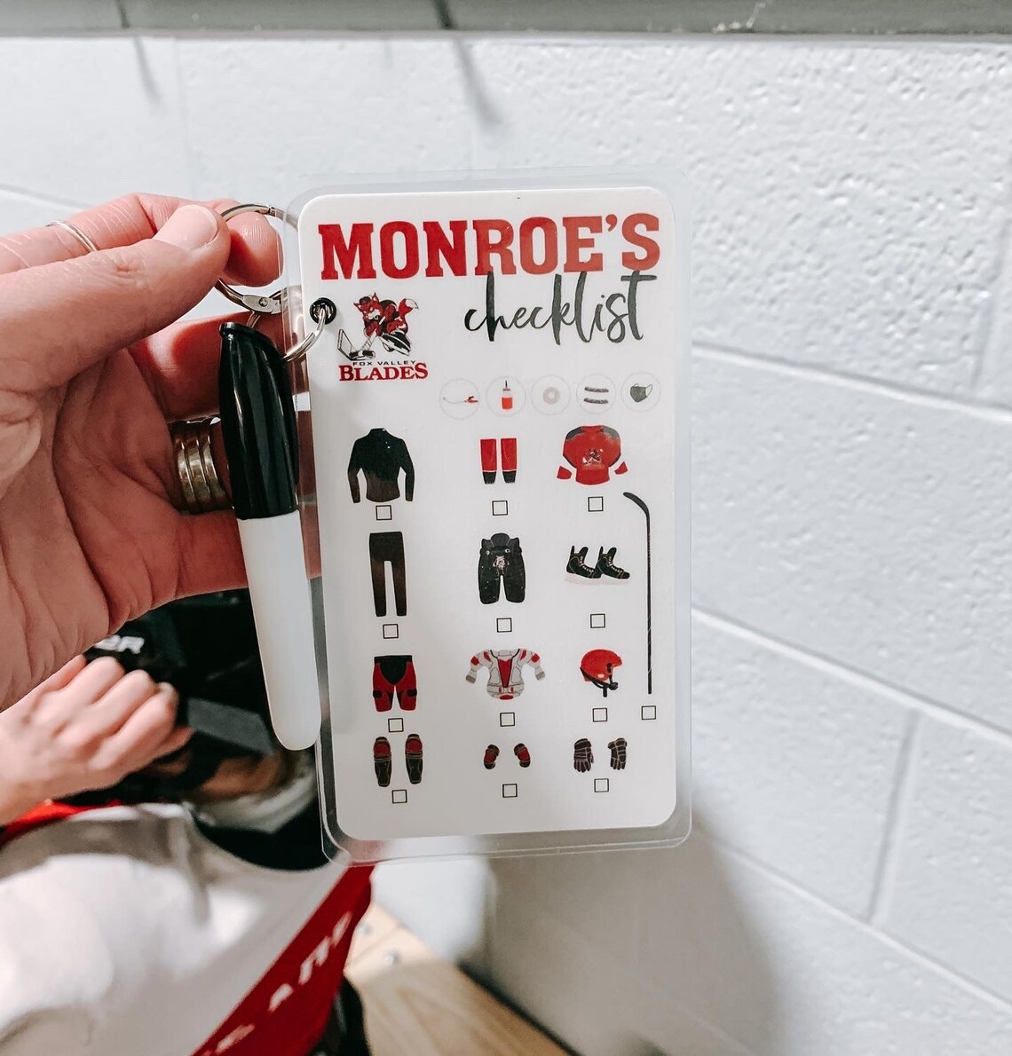 Hockey Gear Checklist Any Team Colors Digital File or Etsy