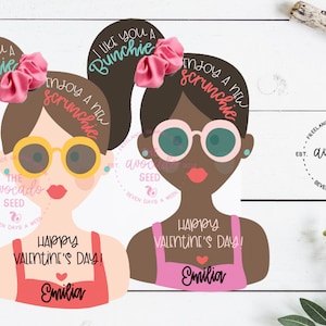 Scrunchie Valentines - Instant download