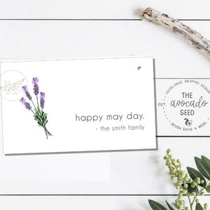 Modern May Day Tag (text can be changed to accommodate any) - Instant download or Personalized emailed same day