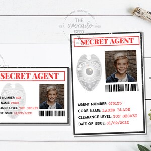 Badges d’identification d’agent secret - Fichier numérique ou impressions expédiés