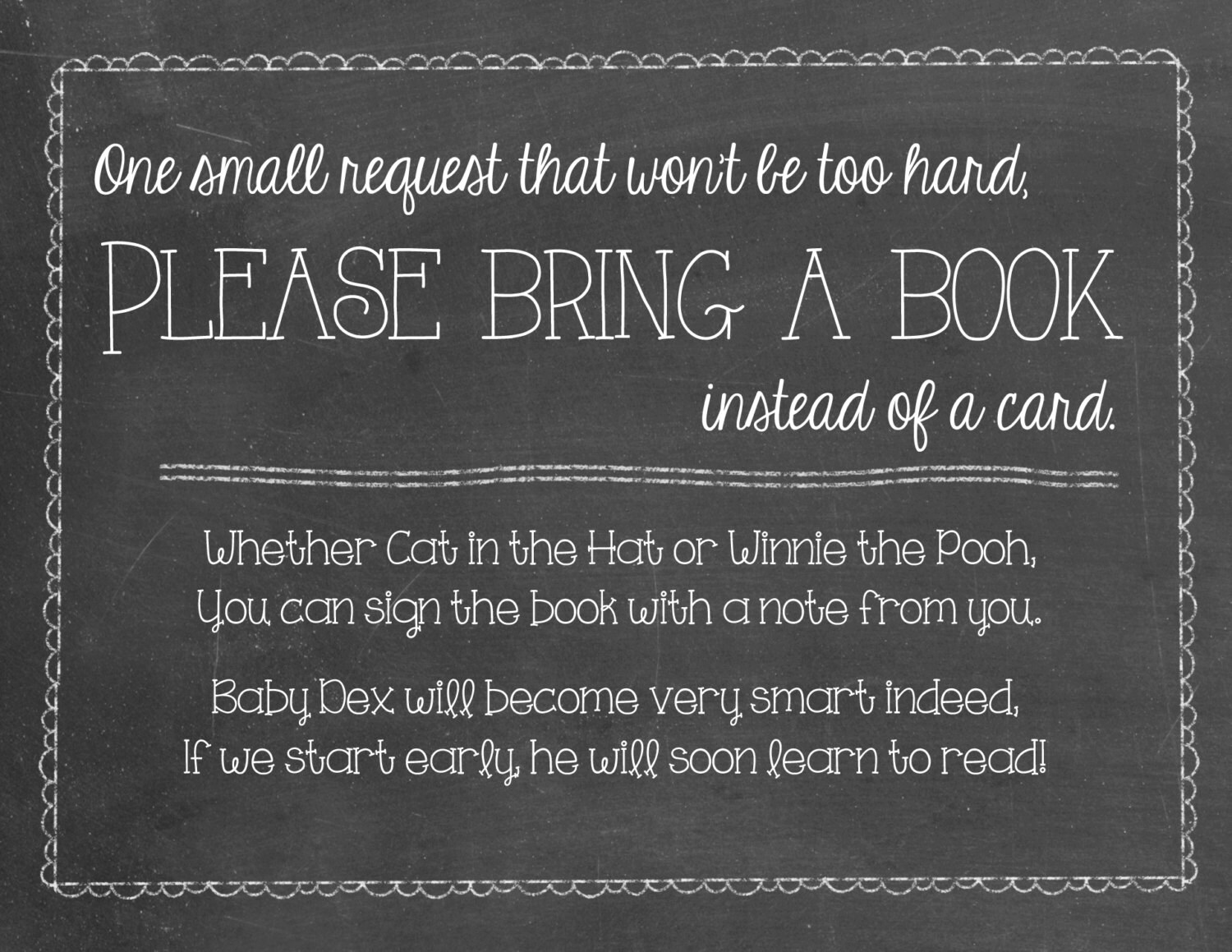 Please Bring a Book Baby Shower Invitation Addition - Etsy