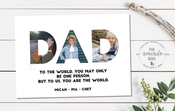 Dad or Mom Photo Printable Personalized Digital File PM for - Etsy