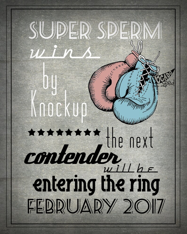 Vintage Classic Boxing Pregnancy Expecting Baby Announcement Etsy
