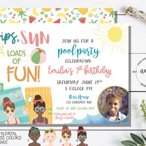 Pool Beach Summer Party - Birthday Party - Or Any Event - Digital File or Prints
