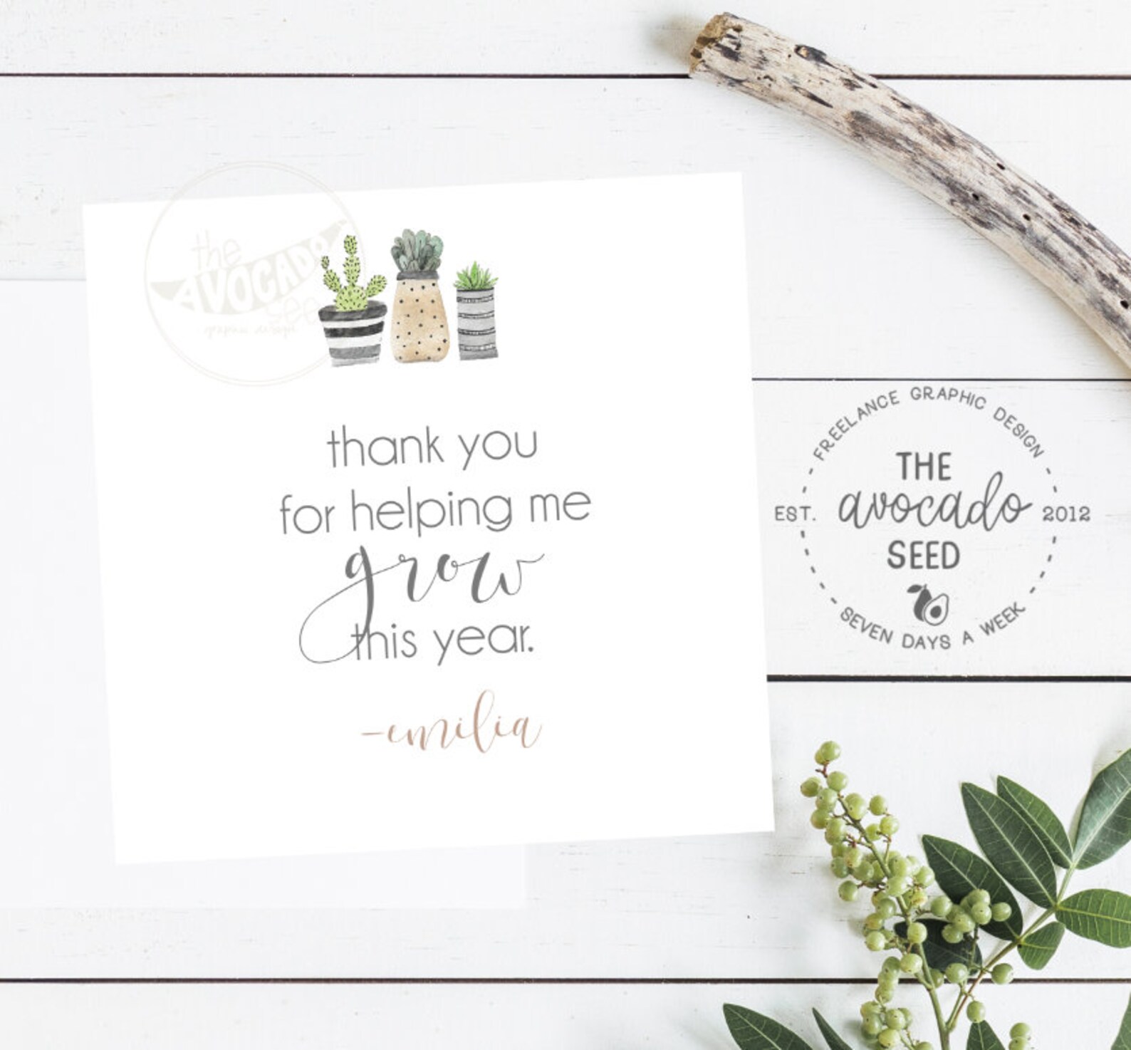 Succulent Plant Gift Tag Teacher Appreciation End of School Etsy
