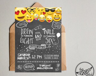 Emoji Birthday (or any event) - DIY Printing or Professional Prints (speedy)
