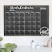 Reusable Dry Erase Family Wall Calendar Printable - DIY Printing Only 