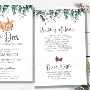 Oh Deer Baby Shower Invitation - Professional Prints or DIY Printing
