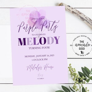 Purple Party!  Digital File or Prints